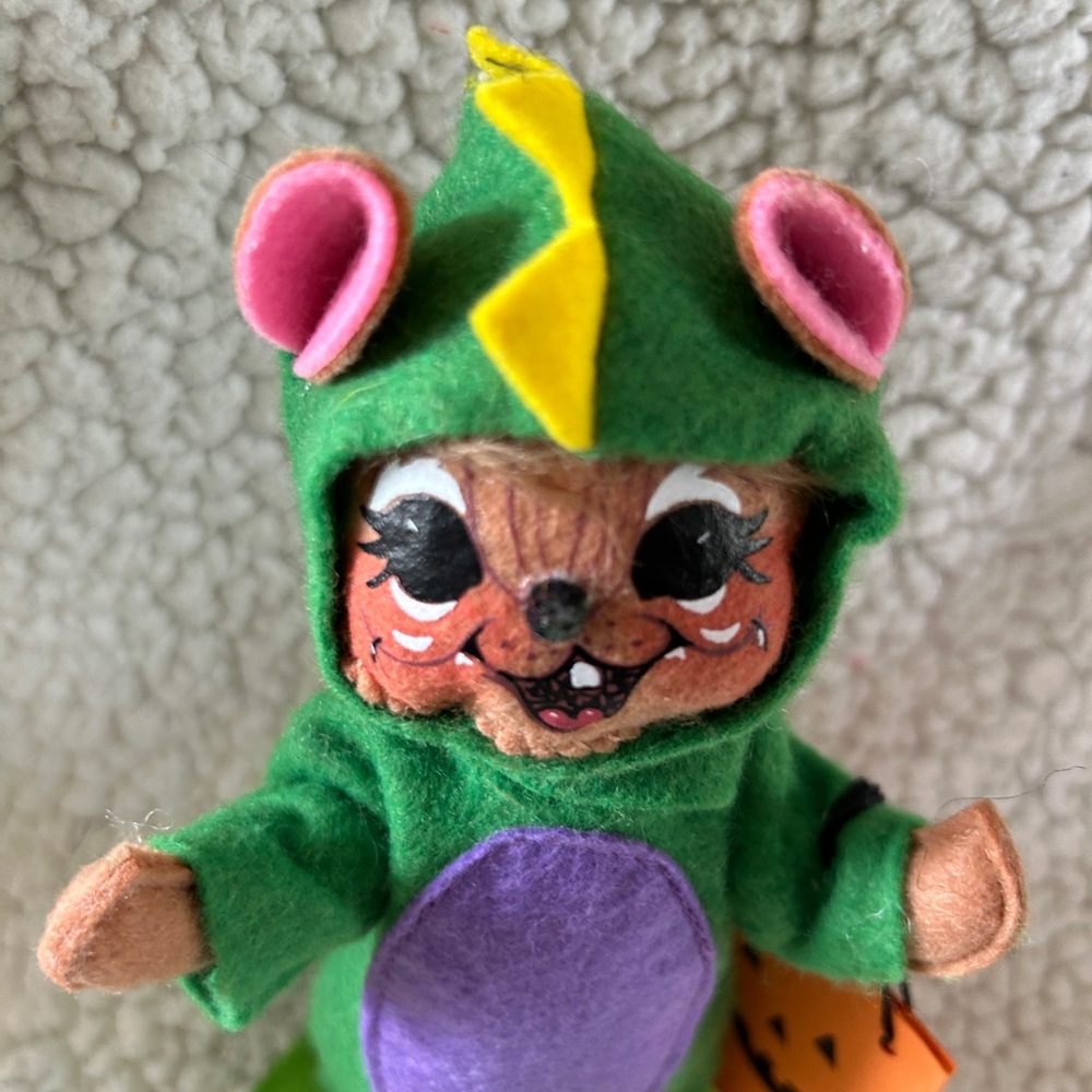 Annalee Green and Purple Dragon Costume Holiday Mouse Decor